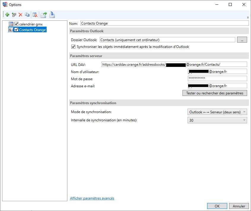 Cliquer sur l'cone Verte  +