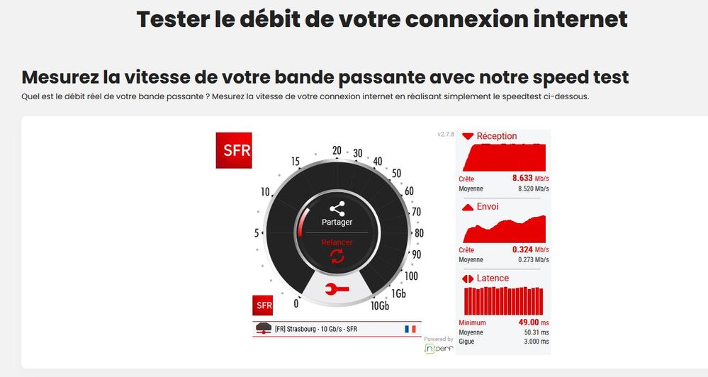 test 2 en améliorant l'espace Wifi sans obstacle !