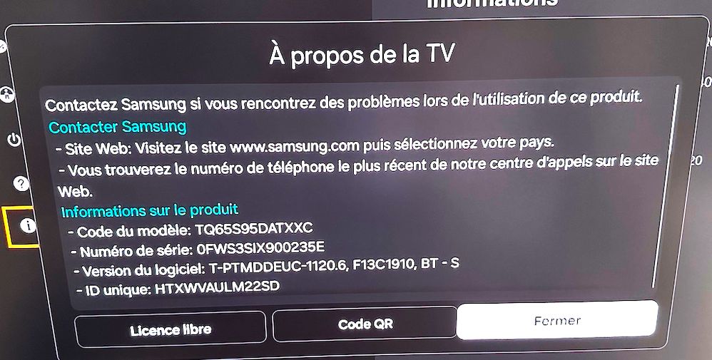 Version système TV