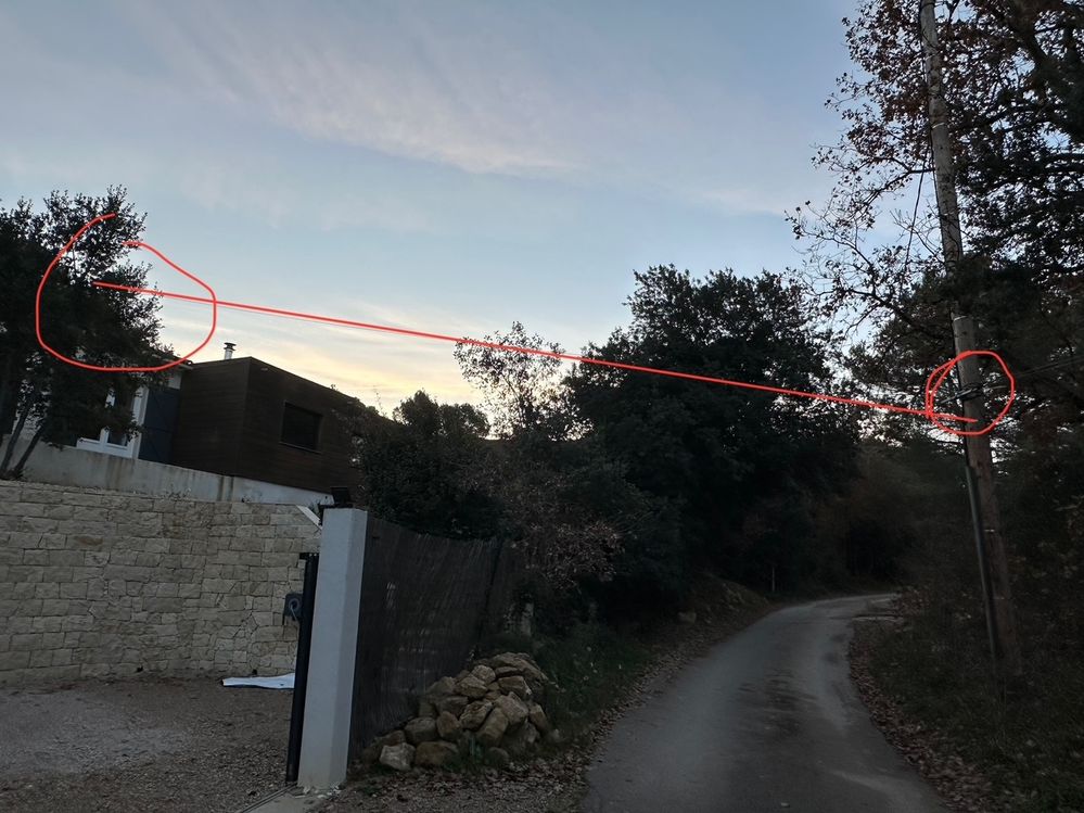Fibre à 3m de hauteur