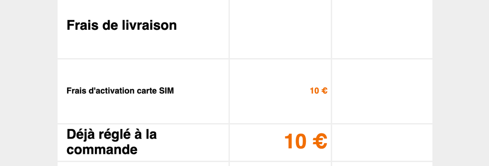 Mail de confirmation avec les frais "offerts" mais bien facturés !