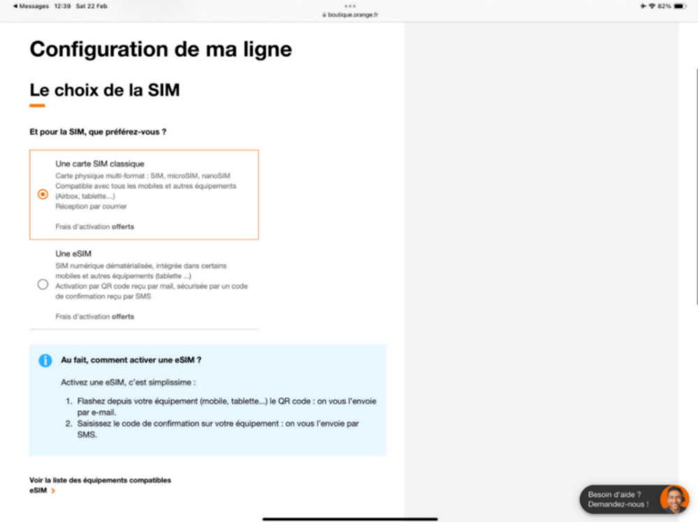 Formulaire lors de la commande avec bien en gras la mention "offert"