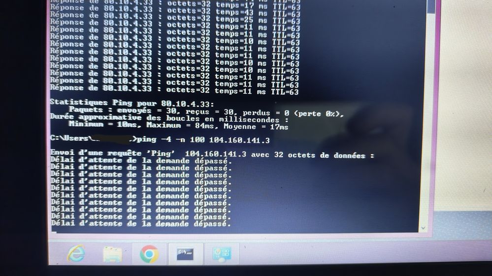 Test du ping sur les serveurs de jeux