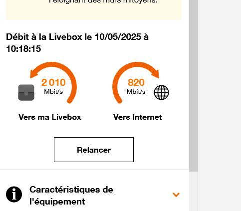 Débit Livebox au  samedi 10 Mai 2025.JPG