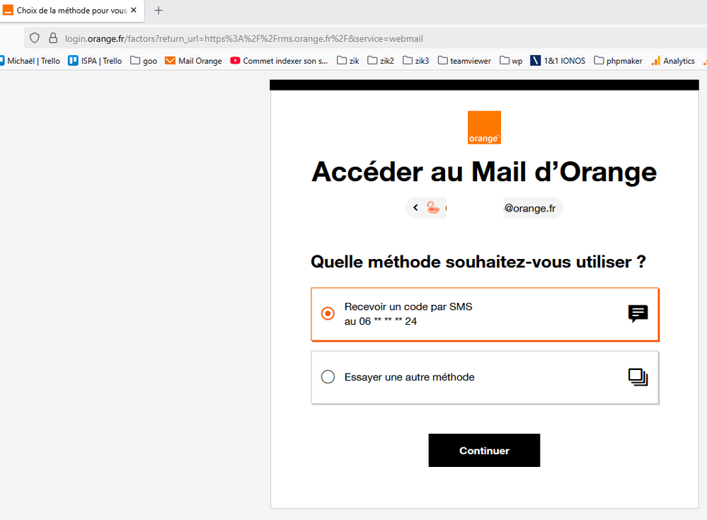 mon adresse email est bien orange, et le téléphone semble correcte aussi