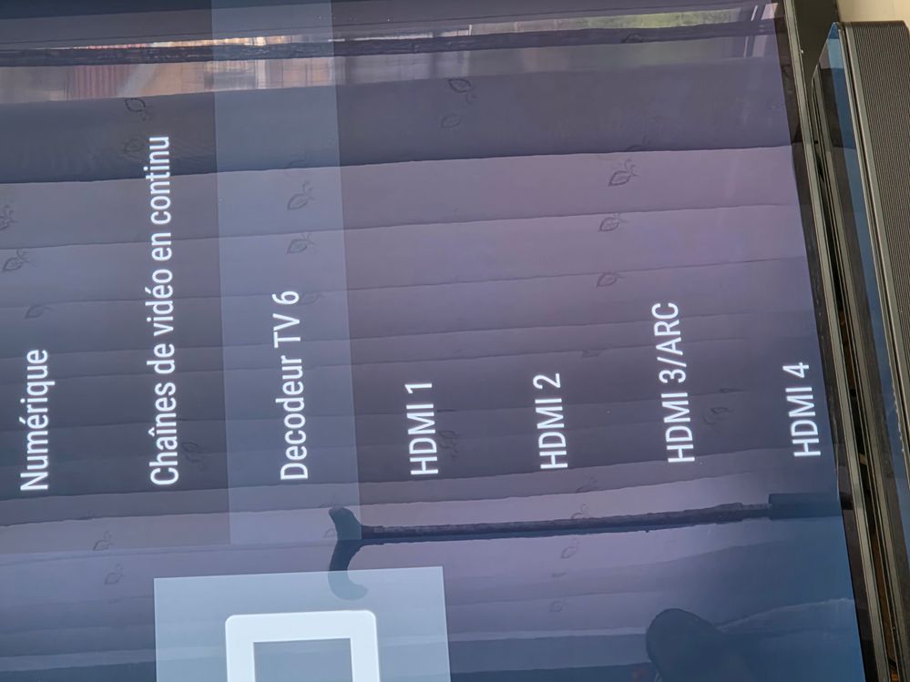 je selectionne decodeur tv 6 ab