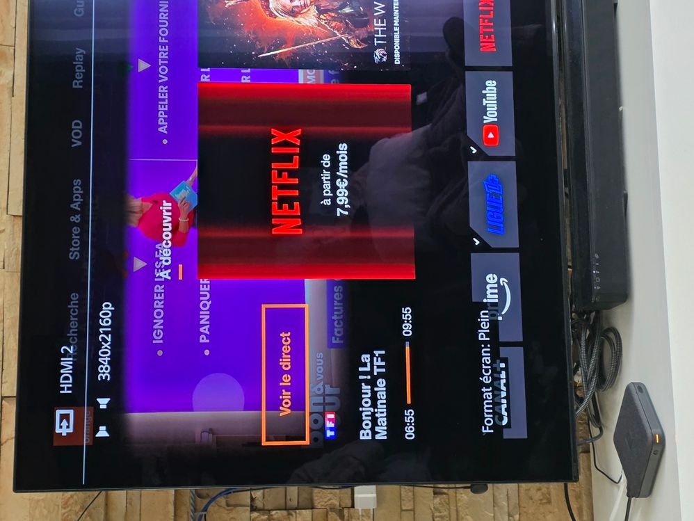 je rallume la tv affiche hd 2  chaque que je la rallume ne reste pas sur decodeur tv 6