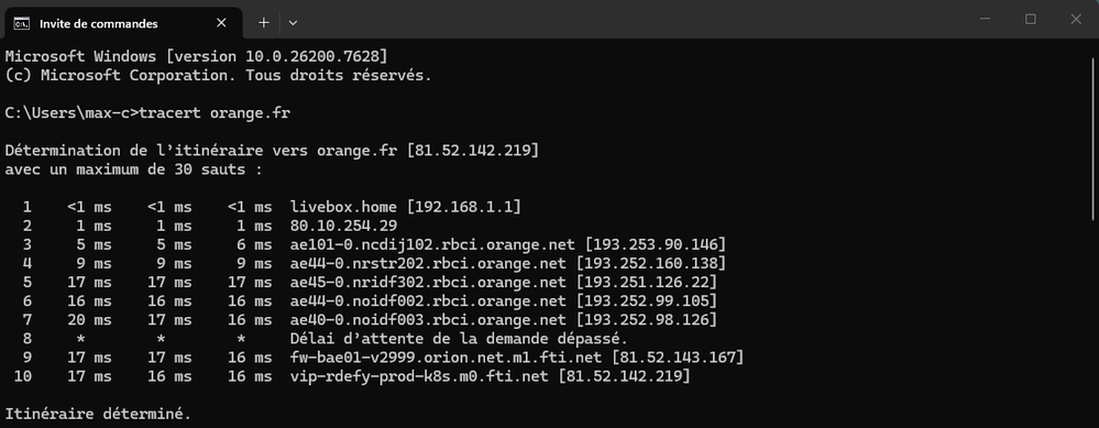 Tracert 30/01/2026 à 20h06