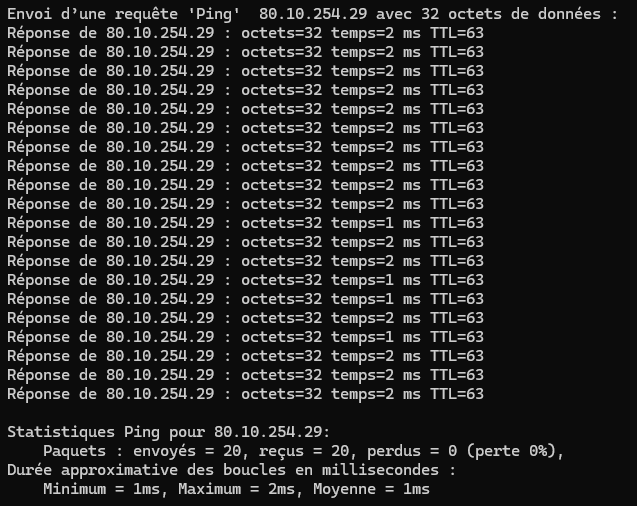 Ping à orange 21h09