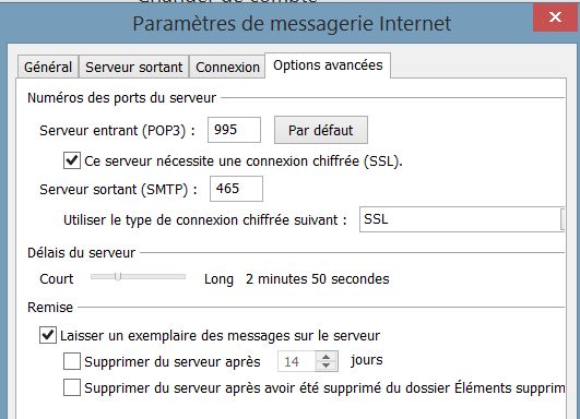 Paramétrage du serveur sortant SMTP avec VPN - Communauté Orange