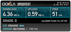 débit médiocre orange 