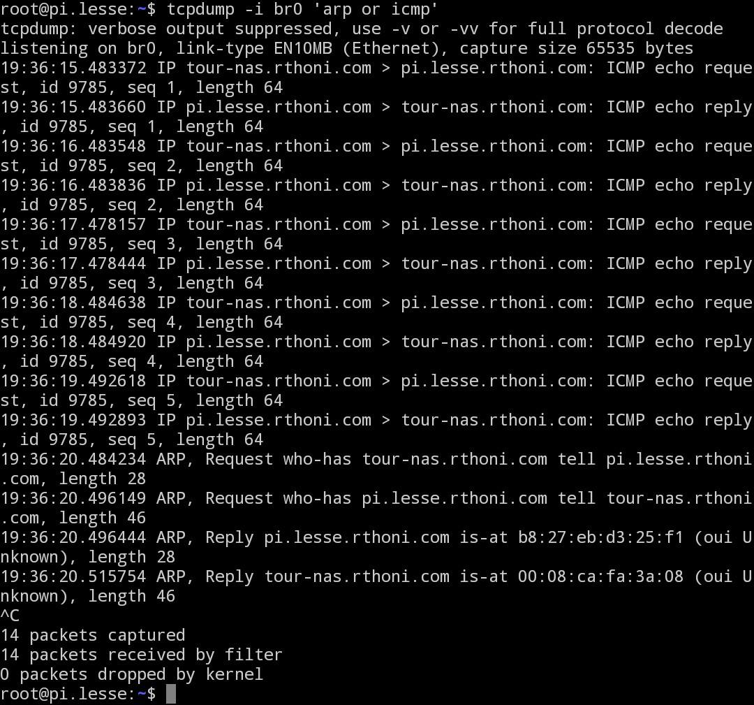 tcpdump pi