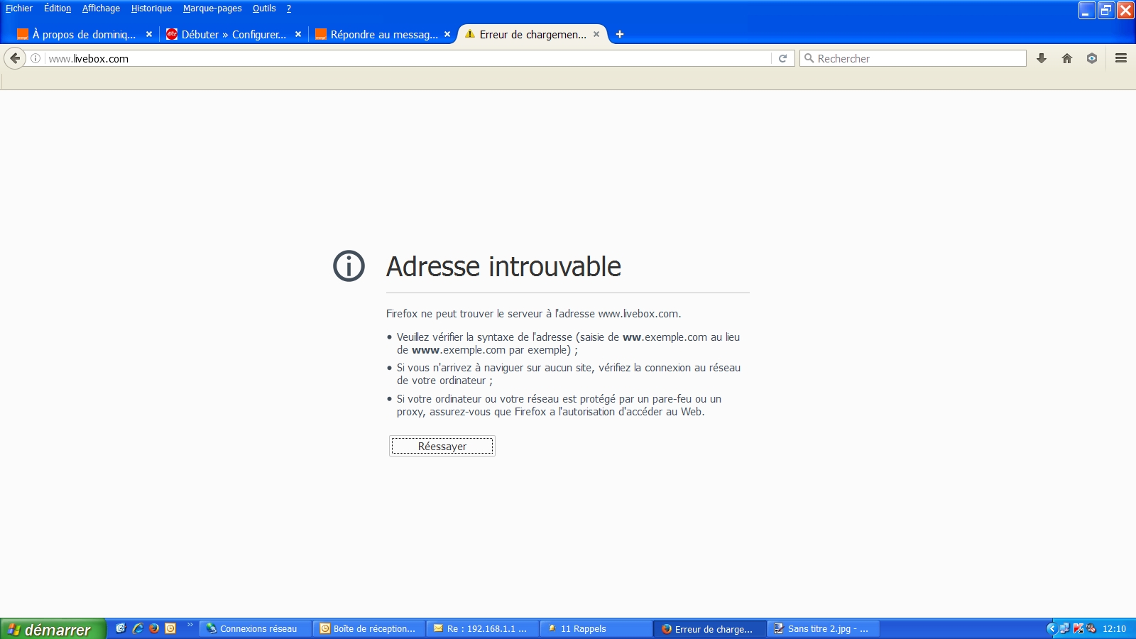 Ce Site Est Inaccessiblela Connexion A été Réinitialisée