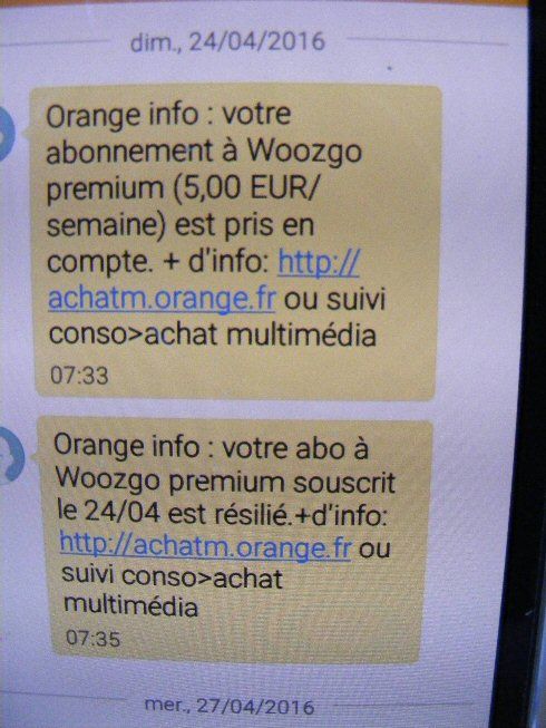 sms orange Woozgo