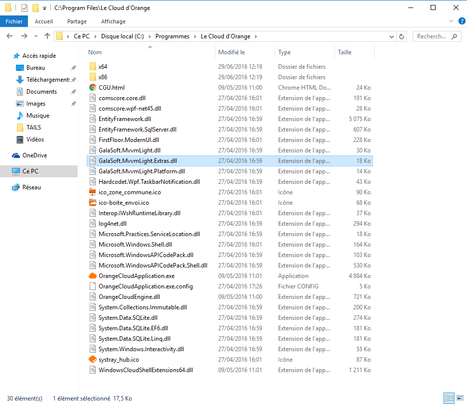 screenshot listing fichiers installation Cloud Orange.PNG