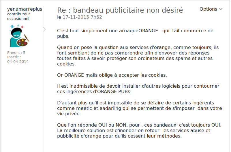 Résolu : suppression bannière publicitaire - Page 3 - Communauté Orange