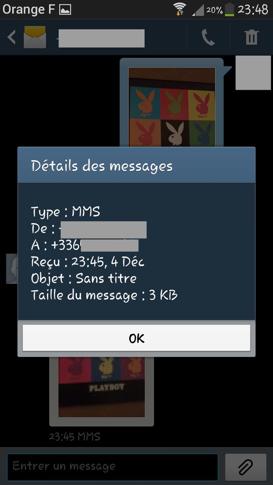 Détails arrivés MMS Orange (3KB)