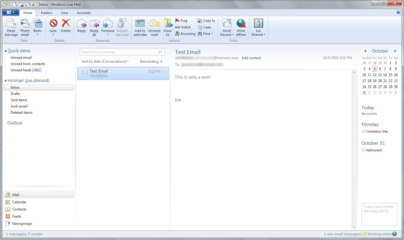 Windows Live Mail 2012