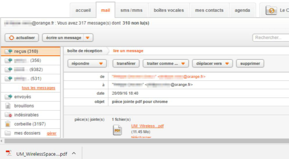 Impossible Denvoyer Piece Jointe Avec Messagerie Orange