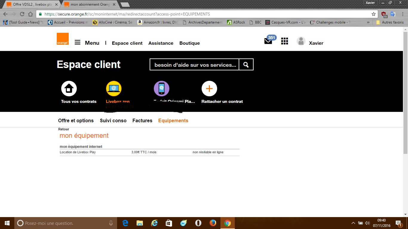 Offre VDSL2 , livebox play obligatoire ! ! ! ! ! Communauté Orange