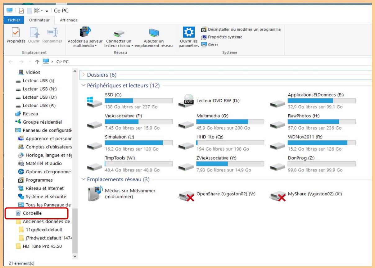 Comment Afficher La C Orbeille Dans Windows 10 Communaute Orange