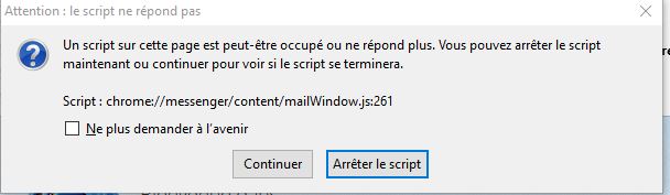 Resolu Thunderbird Script Indesirable Communaute Orange