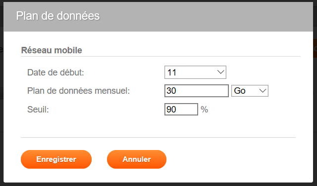 Plan de données