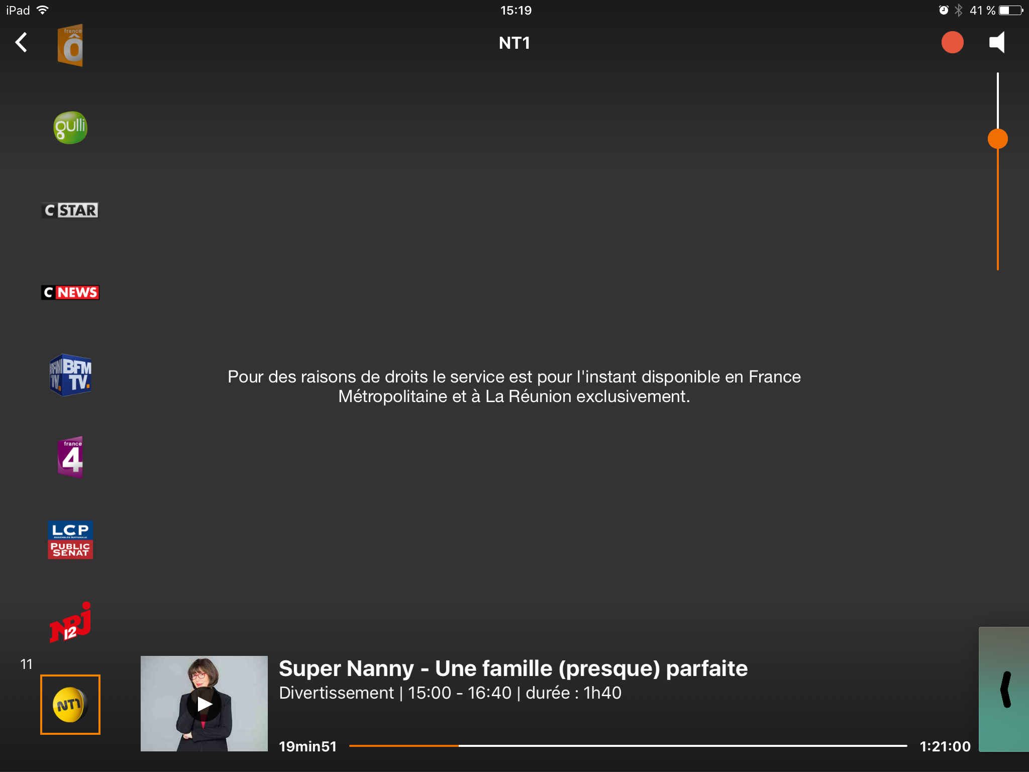 TV Orange sur IPAD à la REUNION
