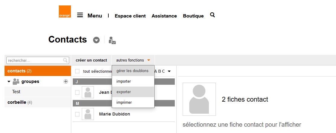 Où Trouver La Liste De Mes Contacts Mail Orange