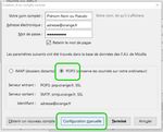 Choisir POP3 et passer en configuration manuelle