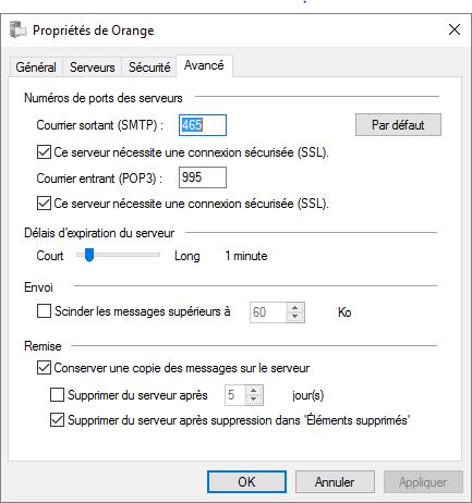 Problème avec Window live mail - Communauté Orange