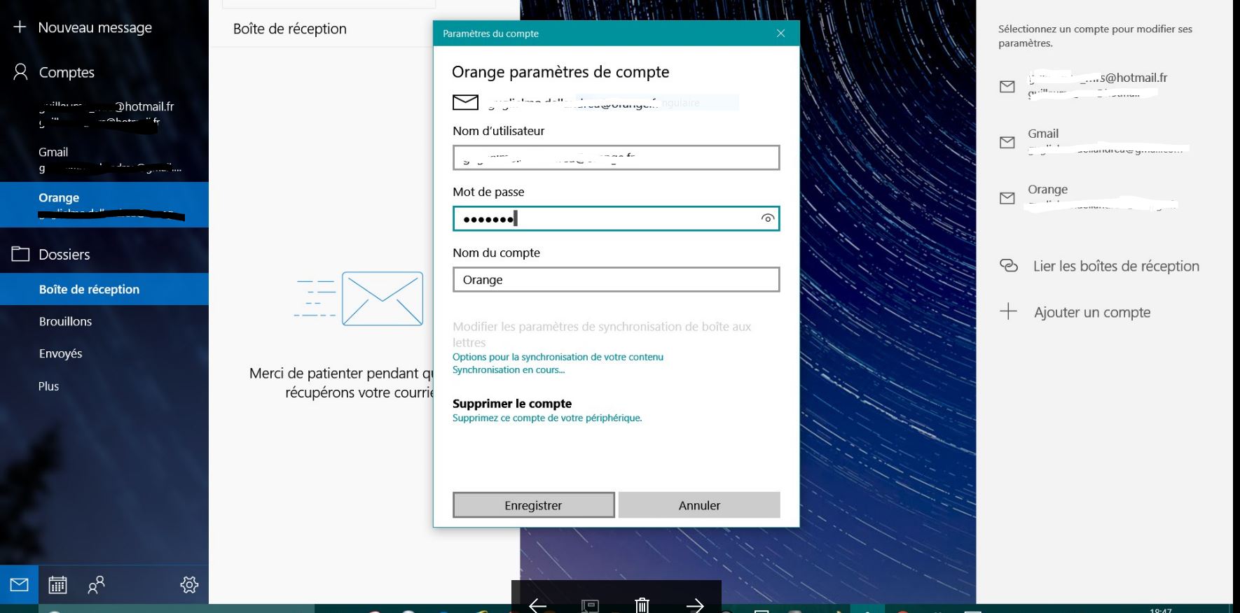 COMMENT S AUTHENTIFIER POUR ACC DER AU MAIL ORANGE DEPUIS UN visual data 7