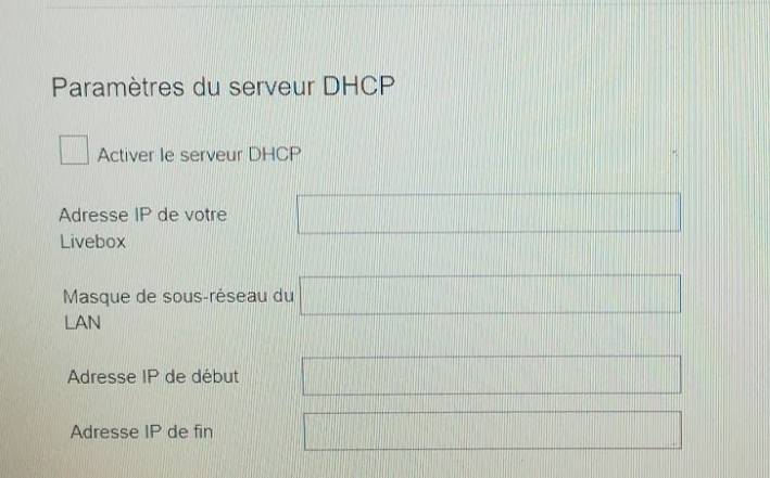 DHCP arrêté