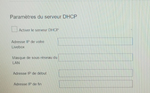 DHCP arrêté