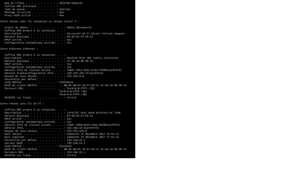 IP config all