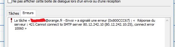 Résolu : erreur 421 cannot connect to smtp - Communauté Orange