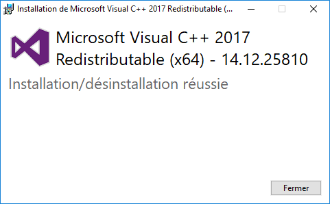 Orange - Fenêtre désinstallation MS Visuel C++ 2017 Redistribuable (x64) - 14.12.25810 (16-04-2018).png