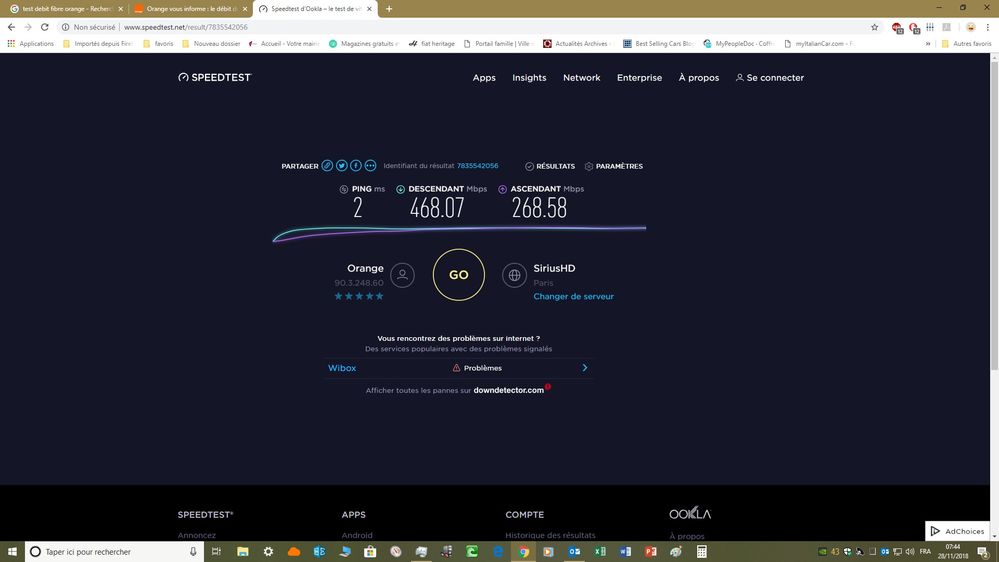 avec chrome avec charge du cpu