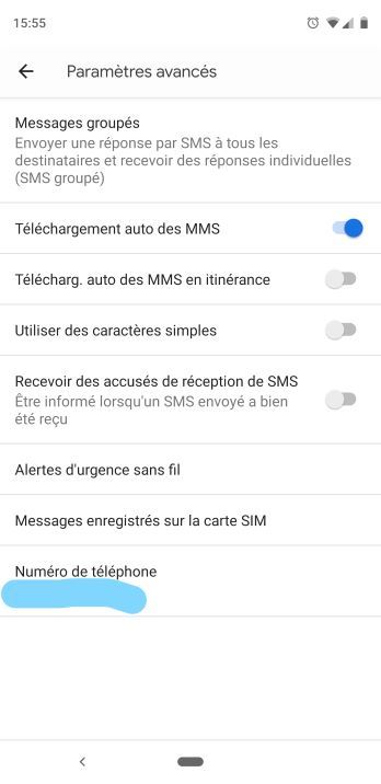 Options Message Bouygues