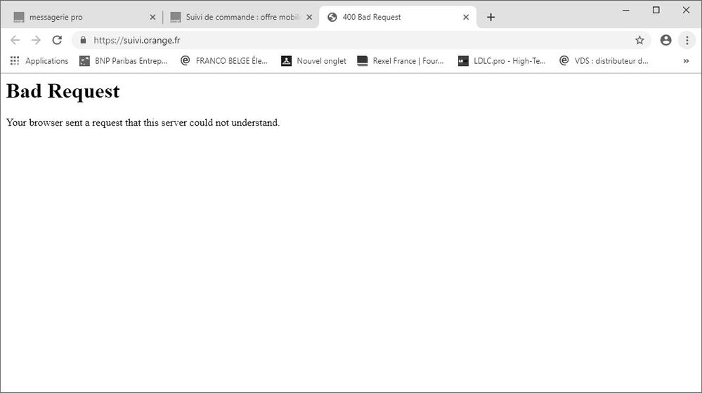 suivi de commande du site pro. ??