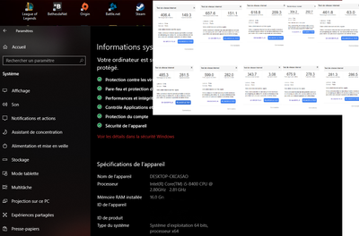 Récapitulatif de mes données.