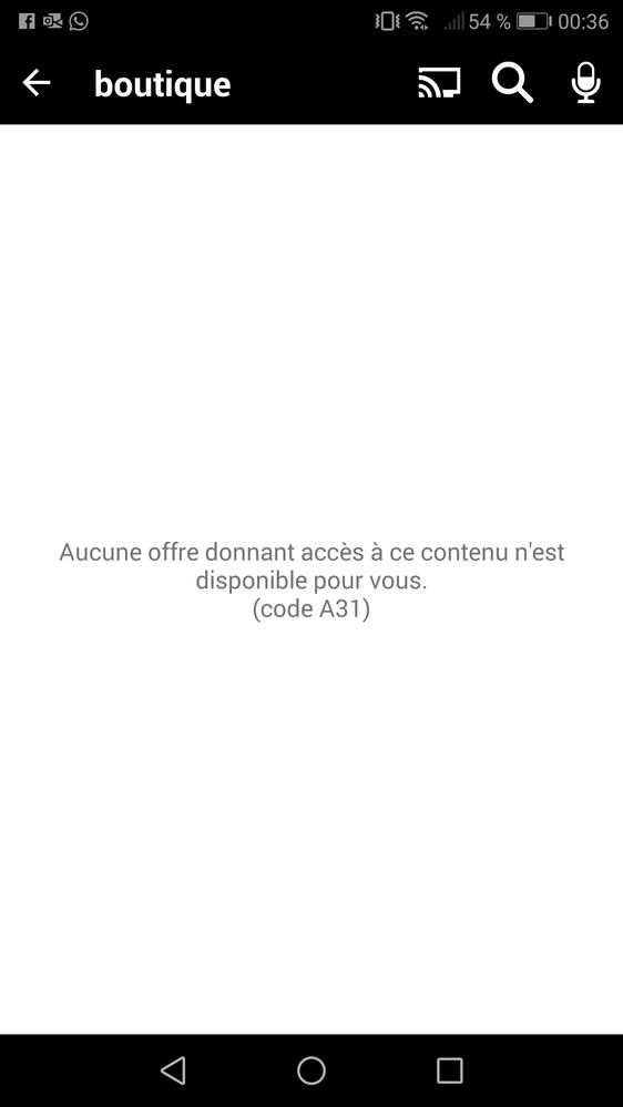 Depuis hier c'est ce message qui s'affiche et je ne peux plus utiliser ma clé TV