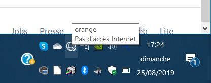 Connecté au hotspot  Orange