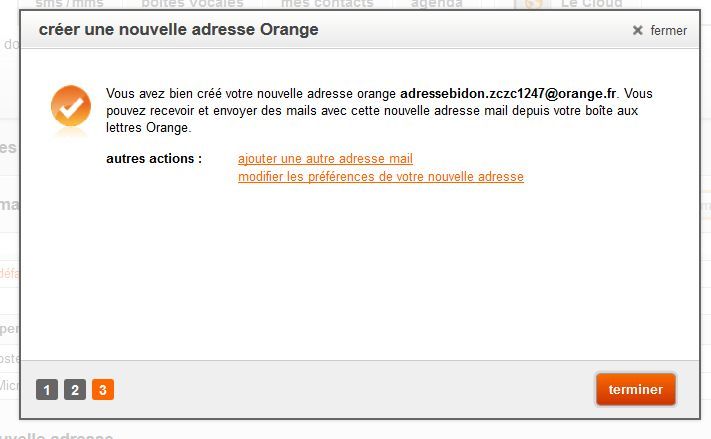Compte rendu - il faut encore modifier les propriétés de la nouvelle adresse