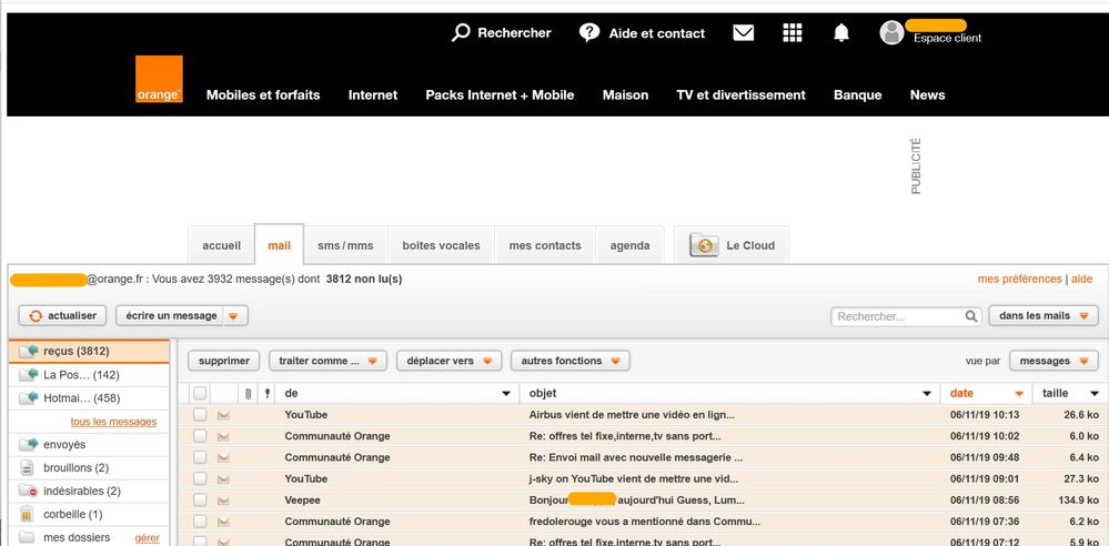 Le Mail Orange (ancienne version)