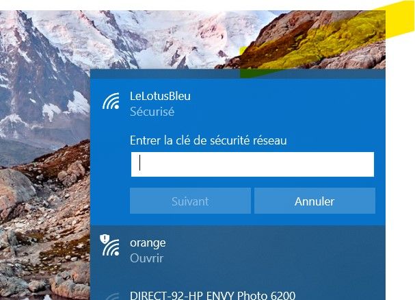 Affichage de la demande de clé, NE RIEN FAIRE