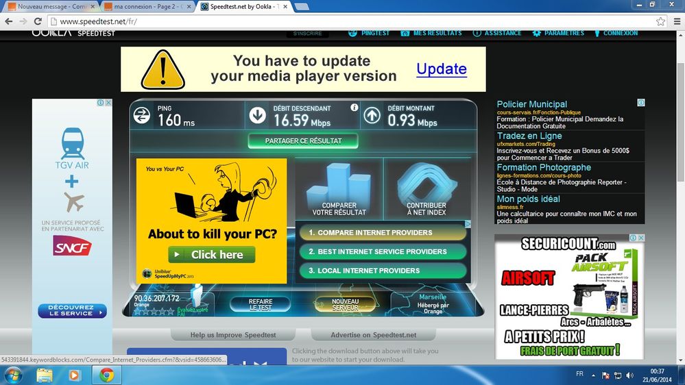 Debit 50 mega vdsl play