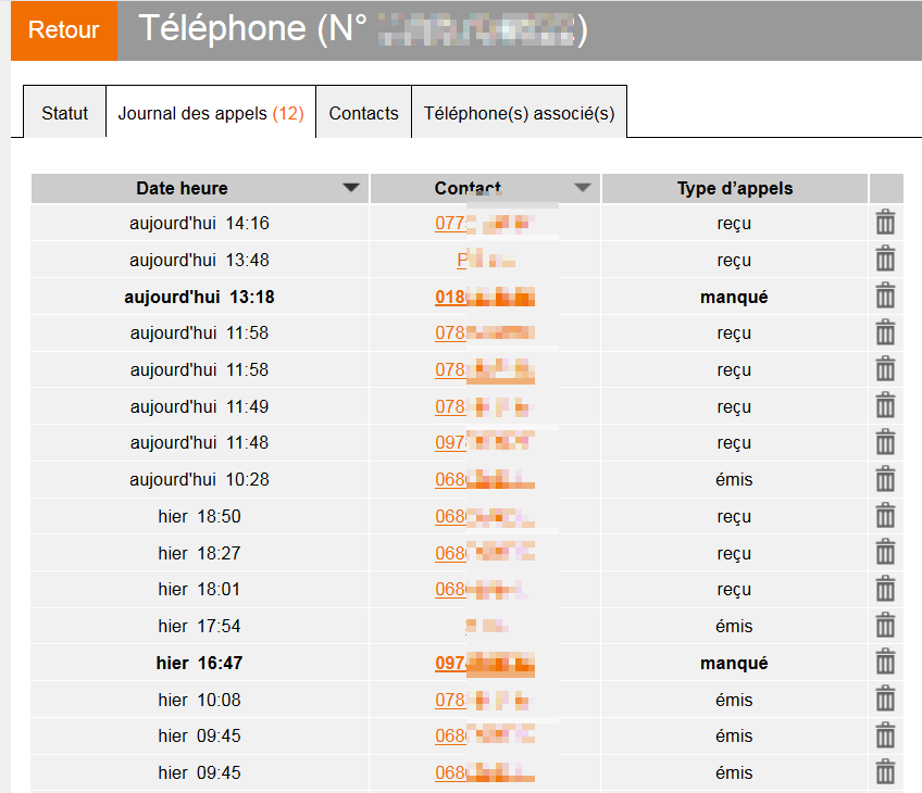 recuperer la liste des appels reçus Page 9 Communauté Orange