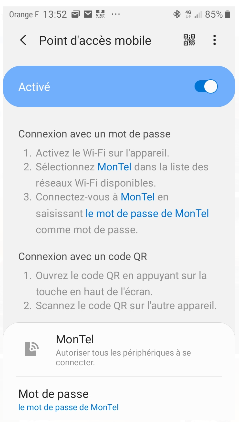 Exemple avec Android 9