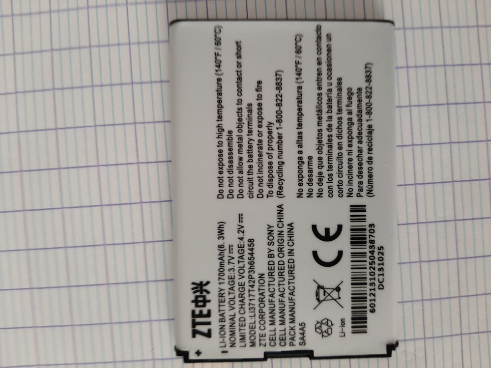 La batterie actuelle